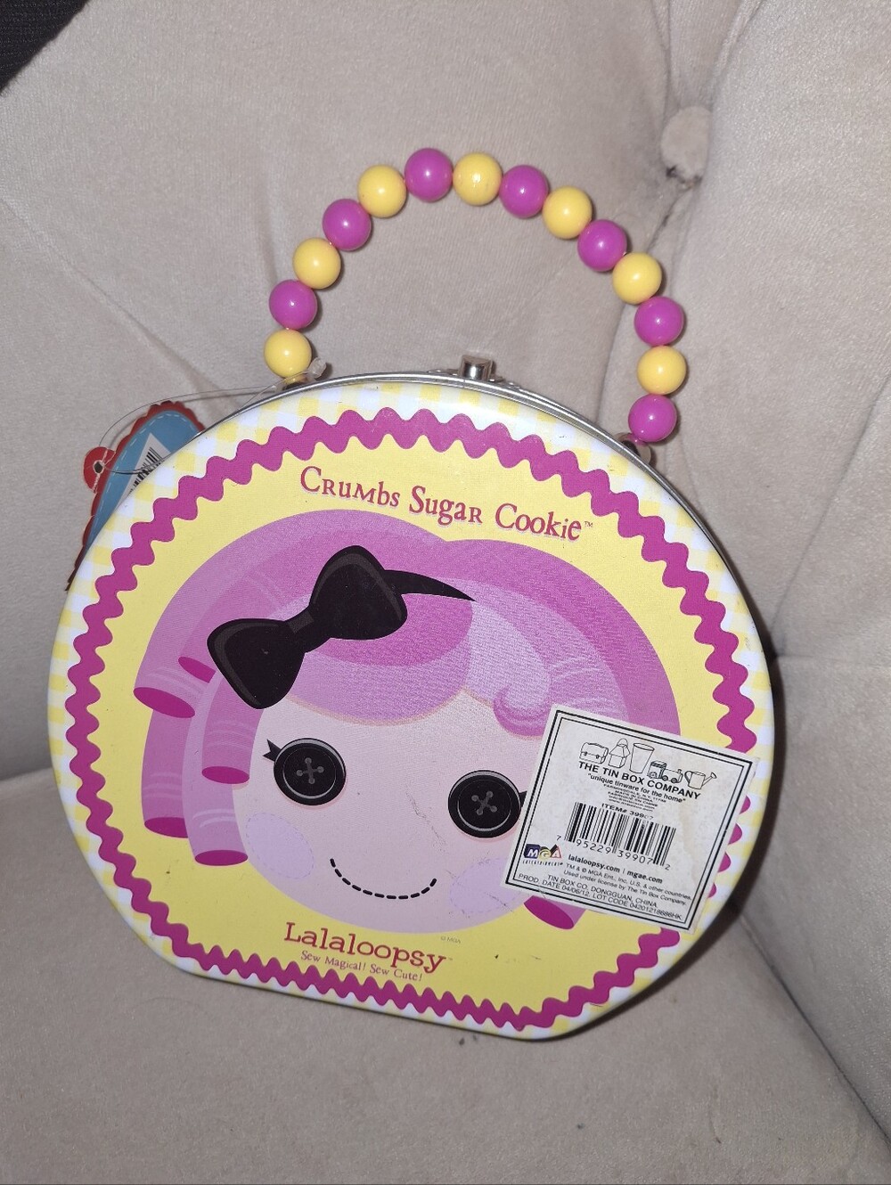Lalaloopsy  Tin Box.minor ScratchesCrumbs Sugar Cookie Tin Purse - Pink & Yellow